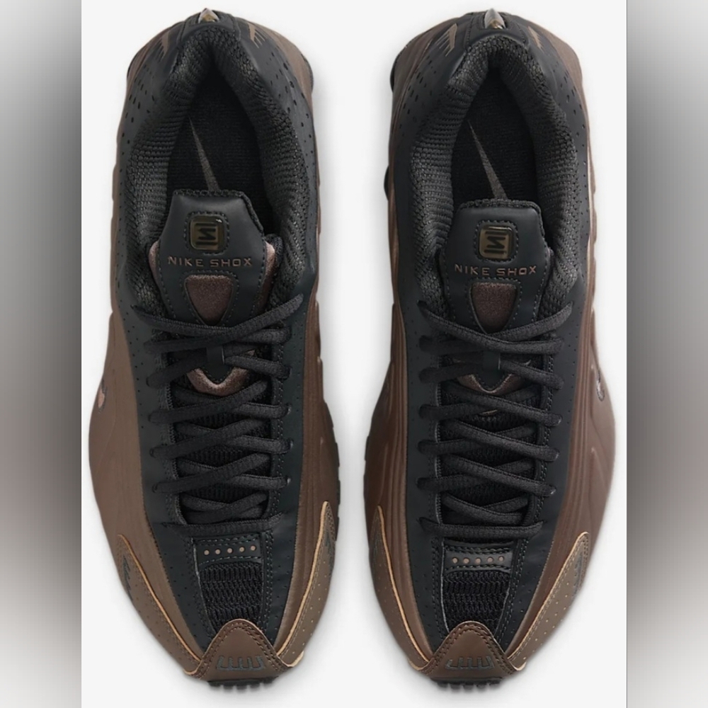 Nike Women's Shox R4 Running Shoe in Dark Brown and Black NEW! - Picture 2 of 6